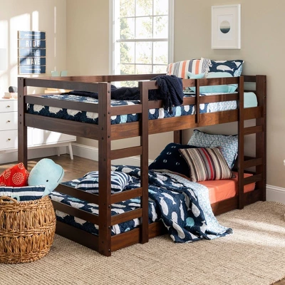 Twin Over Twin Indy Solid Wood Low Bunk Bed - Saracina Home 9 Twin Over Twin Indy Solid Wood Low Bunk Bed - Saracina Home - Image 9