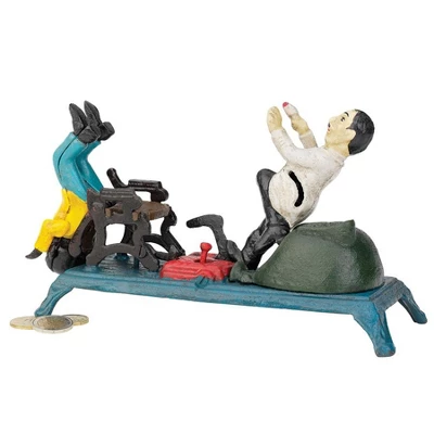 Design Toscano The Dentist Chair: Pulling Teeth Collectors' Die-Cast Iron Mechanical Coin Bank 1 Design Toscano The Dentist Chair: Pulling Teeth Collectors' Die-Cast Iron Mechanical Coin Bank