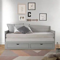 King Harmony Daybed With Conversion Dove Gray - Alaterre Furniture -Children Household Series GUEST 4d2b4df1 292a 4eed 8f84 da78827022ef