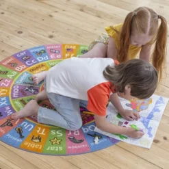 KC CUBS Boy & Girl Kids ABC Alphabet Round Rug Carpet -Children Household Series GUEST 4d56d511 39d4 48d6 ab8f 353ba45c2899