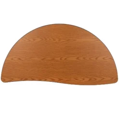 Flash Furniture 47.5" Half Circle Wave Flexible Collaborative Thermal Laminate Activity Table - Height Adjustable Short Legs -Children Household Series GUEST 4e54209c 5178 4a01 88d4 5b939e82e66f