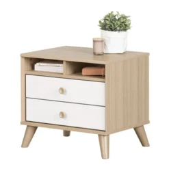 Yodi 2 Drawer Nightstand Soft Elm/White - South Shore 20 Yodi 2 Drawer Nightstand Soft Elm/White - South Shore -Children Household Series GUEST 4ed141dc b5af 4afa b2eb c1819d50f505