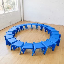 ECR4Kids Linking Stools, Children's Stackable Seat, Portable Floor Table, 4-Piece -Children Household Series GUEST 4ee9a4ba e677 4be2 ba75 243aef49e562