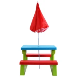 Costway 4 Seat Kids Picnic Table W/Umbrella Garden Yard Folding Children Bench Outdoor 15 Costway 4 Seat Kids Picnic Table W/Umbrella Garden Yard Folding Children Bench Outdoor -Children Household Series GUEST 510514d6 0701 4a54 86fb e7346a7f4b02
