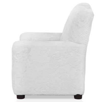 Nuea Faux Fur Kids' Chair White - Homes: Inside + Out 3 Nuea Faux Fur Kids' Chair White - Homes: Inside + Out - Image 3