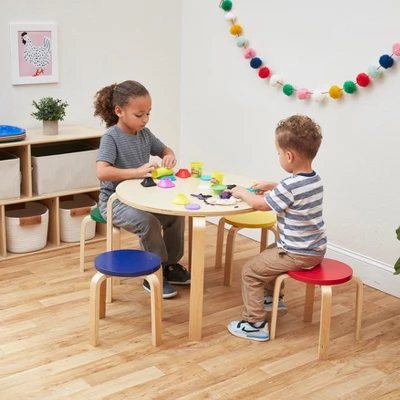 ECR4Kids Bentwood Stacking Stools For Kids, Playroom/Daycare Flexible Seating, 12" Height, 6-Piece 6 ECR4Kids Bentwood Stacking Stools For Kids, Playroom/Daycare Flexible Seating, 12" Height, 6-Piece - Image 6