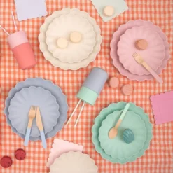 Meri-Meri Meri Meri Large Pink Reusable Bamboo Plates (Pack Of 6) 7 Meri-Meri Meri Meri Large Pink Reusable Bamboo Plates (Pack Of 6) -Children Household Series GUEST 530c2601 eb70 450b a166 8904fa0b9238 1