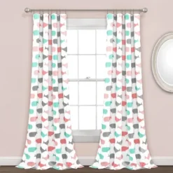 Whale Window Curtain - Lush Décor -Children Household Series GUEST 5330ae0a 0d6c 4bc2 ab99 348eec9e2e61