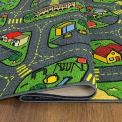 Jungtier Boy & Girl Kids Retro City Road Car Vehicle Traffic Educational Learning & Game Play Nursery Bedroom Classroom Rug Carpet, 2' 7" X 5' 0" -Children Household Series GUEST 554e81e3 5984 4341 b19e f8c5efdd1da8