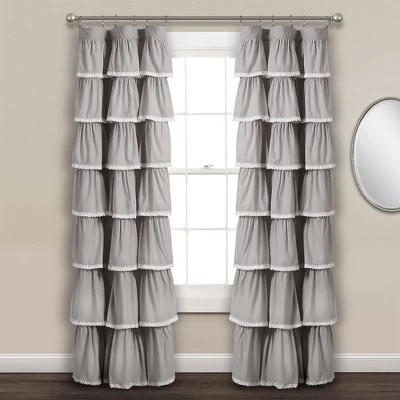 52"x84" Ruffle Window Curtain Panel - Lush Décor 4 52"x84" Ruffle Window Curtain Panel - Lush Décor - Image 4