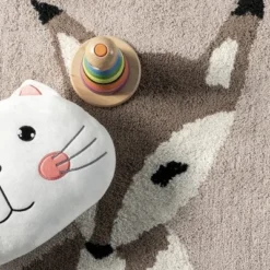 NuLOOM Nola Fox Machine Washable Kids Area Rug -Children Household Series GUEST 56c192de c9ef 4ea6 a2bd ba8eda959e68