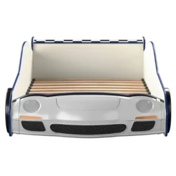 Twin Quessa Police Car Bed With Led Headlight Chair Black/White - HOMES: Inside + Out -Children Household Series GUEST 570b0393 7082 4d5b a0e8 738fa4b88f83