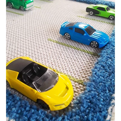 39"x59" Traffic Blue 3D Play Rug - IVI 7 39"x59" Traffic Blue 3D Play Rug - IVI - Image 7