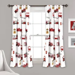 52"x84" Make A Wish Fire Truck Window Curtain Panels Set - Lush Décor 13 52"x84" Make A Wish Fire Truck Window Curtain Panels Set - Lush Décor -Children Household Series GUEST 5872aa98 b2a9 4d50 b13b 0b29756e8544