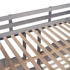 Full Over Twin & Twin Bunk Bed, Velvet Triple Bunk Bed With Drawers And Guardrails-ModernLuxe -Children Household Series GUEST 59f1aac0 b75b 4748 8ddd f4951e57ddac