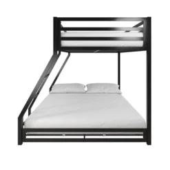 Twin/Full Max Metal Bunk Bed Black - Room & Joy -Children Household Series GUEST 5a7e3181 b987 4016 b4ab 1acc8146fb5f
