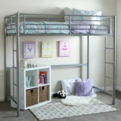 Twin Size Metal Platform Loft Bed - Saracina Home -Children Household Series GUEST 5b7700ea 3ae7 47ce b6fc 3c8b64e99c1e