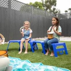 ECR4Kids Linking Stools, Children's Stackable Seat, Portable Floor Table, 4-Piece -Children Household Series GUEST 5c41efeb fb65 4e66 862e 6143caeae0c8