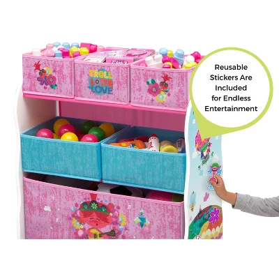 Disney Trolls World Tour Design And Store 6 Bin Toy Organizer - Delta Children 2 Disney Trolls World Tour Design And Store 6 Bin Toy Organizer - Delta Children - Image 2