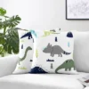 Blue & Green Mod Dinosaur Throw Pillow - Sweet Jojo Designs