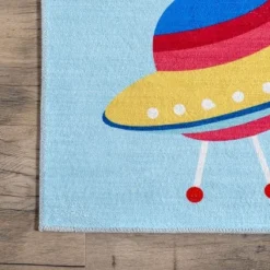 NuLOOM Eddie Outer Space Machine Washable Kids Area Rug -Children Household Series GUEST 5cef60d8 c73e 416f 9ad3 ed09660a5625