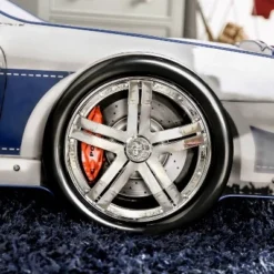 Twin Quessa Police Car Bed With Led Headlight Chair Black/White - HOMES: Inside + Out -Children Household Series GUEST 604f8429 bc1f 429f 90dc ecaedd85a268