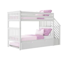 Max & Lily Twin Over Twin Staircase Bunk With Trundle -Children Household Series GUEST 60caf903 1dde 4f02 8be9 ad2e9604e110