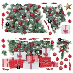 Christmas Tree Giant Peel & Stick Wall Decals With String Lights Green - RoomMates 10 Christmas Tree Giant Peel & Stick Wall Decals With String Lights Green - RoomMates -Children Household Series GUEST 62edad5d e266 4f8a 916b e7c1d991a670