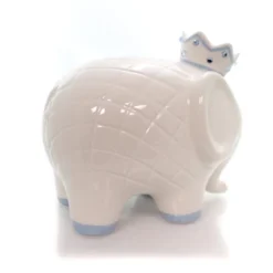 Bank White/Blue Coco Elephant Bank - One Bank 7.75 Inches - Baby Hand Painted - 3781Bl - Ceramic - Off-White -Children Household Series GUEST 64c7fb2b f42e 464c 9ef1 cfa28e79c297