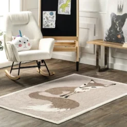 NuLOOM Nola Fox Machine Washable Kids Area Rug