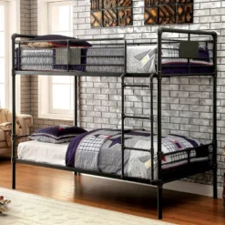 HOMES: Inside + Out Derrick Kids' Bunk Bed Antique Black - IoHOMES