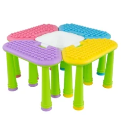 UNiPLAY Indoor/Outdoor Toddler Activity Table Set With 25 Piece Building Blocks -Children Household Series GUEST 6720ea7d 2dc1 4c76 9bbc 3e1249a7d70b