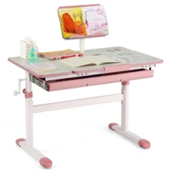 Costway Height-Adjustable Kids Desk Children Study Table With Tilt Desktop & Book Stand Blue/Pink 19 Costway Height-Adjustable Kids Desk Children Study Table With Tilt Desktop & Book Stand Blue/Pink -Children Household Series GUEST 679369a8 b887 4606 bd81 ed9d082f3105