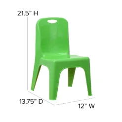 Emma And Oliver 2 Pack Plastic Stackable School Chair With Carrying Handle And 11"H Seat -Children Household Series GUEST 6915dc65 f500 4fb2 b26b da0bc4d5c0b7