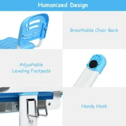 Costway Height Adjustable Kids Desk Chair Set Study Drawing W/Lamp & Bookstand -Children Household Series GUEST 6a23099f dc23 4a4f a711 c081eff4fd84