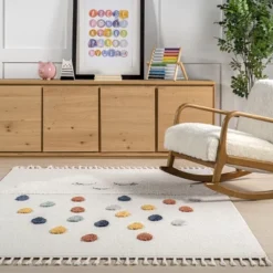 NuLOOM Marleigh Raindrop High-Low Kids Tasseled Area Rug -Children Household Series GUEST 6c5159f1 b2ba 4453 ae02 51a9b7c6423d