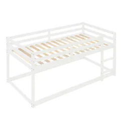 Twin Size Loft Bed With Safety Rail And Ladder-ModernLuxe -Children Household Series GUEST 6cda09b8 39c0 4ad8 a01f ed02ce438dd8