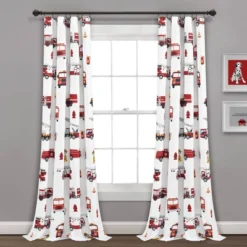 52"x84" Make A Wish Fire Truck Window Curtain Panels Set - Lush Décor 12 52"x84" Make A Wish Fire Truck Window Curtain Panels Set - Lush Décor -Children Household Series GUEST 6dc490c9 2f04 469a ab59 d1d82ff9cf2f