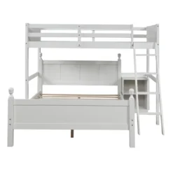 Twin Over Full Loft Bed With Cabinet - ModernLuxe -Children Household Series GUEST 6e736ed2 6f32 46ff 9d0a 7e3ea85f9da0