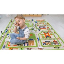 52.5"x71" Traffic Green 3D Play Rug - IVI 34 52.5"x71" Traffic Green 3D Play Rug - IVI -Children Household Series GUEST 72b49c36 3fe5 40a5 87ed 5f701da99f05