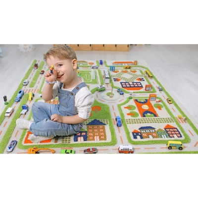 52.5"x71" Traffic Green 3D Play Rug - IVI 17 52.5"x71" Traffic Green 3D Play Rug - IVI - Image 17