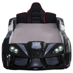 Twin Tarryton Police Cruiser Bed With Led Lights And Sound Black/White - MiBasics -Children Household Series GUEST 730a0416 f0aa 48f1 88fc 9ec71cd413d9