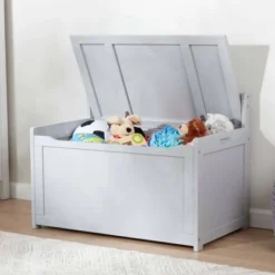 Melissa & Doug Wooden Toy Chest - Gray -Children Household Series GUEST 73486334 f992 4db0 a327 adb28672f777