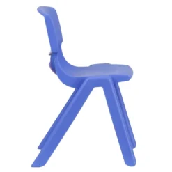Flash Furniture 4 Pack Blue Plastic Stackable School Chair With 13.25'' Seat Height -Children Household Series GUEST 740dabc8 f412 4a79 9d20 6ec217fd903d