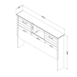 Ulysses Bookcase Headboard With Doors - South Shore -Children Household Series GUEST 7524ab8e bf48 419c 8fdd 0446a20dad6d