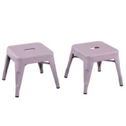Harper & Hudson Set Of 2 Kids' Metal Stools - ACEssentials -Children Household Series GUEST 76361afe f7c0 4059 8fb8 7791e26f7adb
