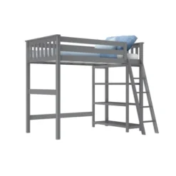 Max & Lily Twin-Size High Loft Bed With Bookcase -Children Household Series GUEST 76dc61d8 0e9f 4e26 a482 13e2c2d1f344