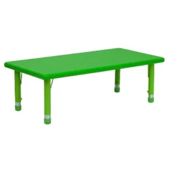 Flash Furniture 24"W X 48"L Rectangular Plastic Height Adjustable Activity Table -Children Household Series GUEST 770b9d84 e4d0 4f75 88d1 84fc3fbb5dfd 1