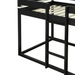 Wood Twin Over Twin Bunk Bed With Tent-ModernLuxe 17 Wood Twin Over Twin Bunk Bed With Tent-ModernLuxe -Children Household Series GUEST 78992696 10b1 4220 80b2 28a19d1154fa