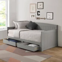 King Harmony Daybed With Conversion Dove Gray - Alaterre Furniture -Children Household Series GUEST 78faeddb 3271 4b8b b5fe 9fcb3ca30989